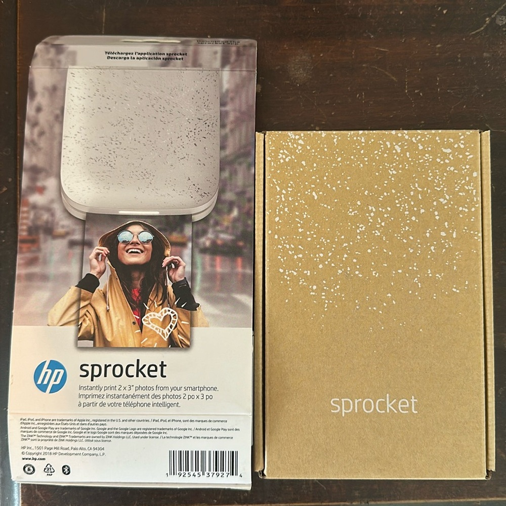 HP Sprocket 2x3 Sticker Photo Printer: New Open Box